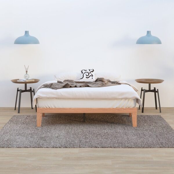 HomeDiscount-Warm Wooden Natural Bed Base Frame – Double