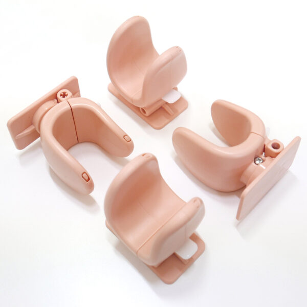 HomeDiscount-4X Door Lever Lock Pet Child Proof Adhesive Kid Safety Handle Lock APRICOT PINK