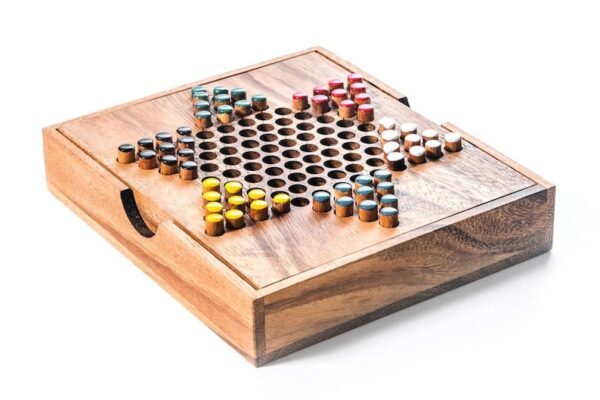 HomeDiscount-Chinese Checkers - wooden board game  strategy game  game for adults  game