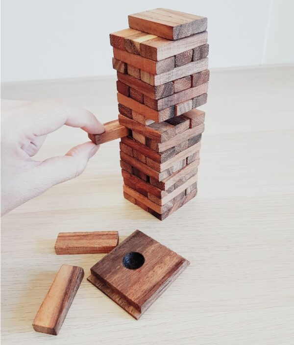 HomeDiscount-Stacking blocks wood balance game handmade stacking Fun Board Games Kids Ages 4