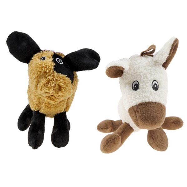 HomeDiscount-2 x Dog Puppy Play Animal Toy Plush Toy 16cm