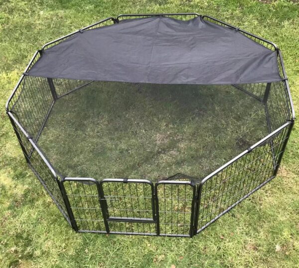 HomeDiscount-60 cm Heavy Duty Pet Dog Puppy Cat Rabbit Exercise Playpen Fence With Cover