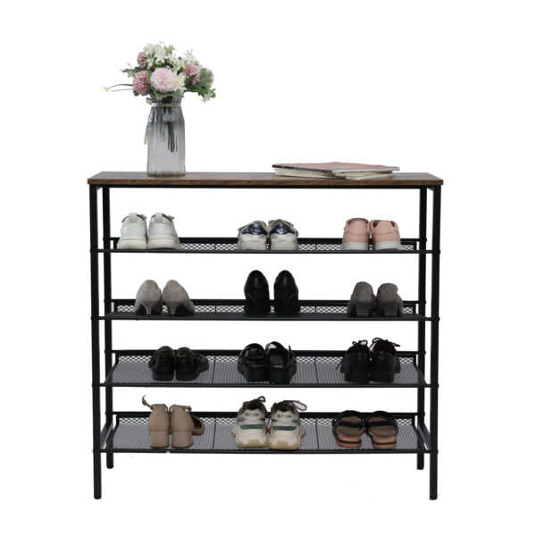 HomeDiscount-YES4HOMES 5-Tier Large Shoe Rack Shelf Stand Flat & Slant Adjustable Storage Org