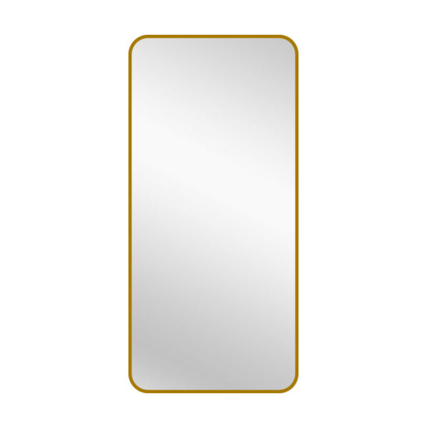 HomeDiscount-Gold Metal Rectangle Mirror - Medium 80cm x 170cm