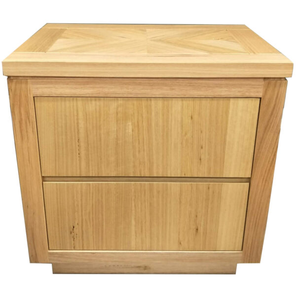 HomeDiscount-Rosemallow Bedside Table 2 Drawers Storage Cabinet Nightstand End Tables Timber