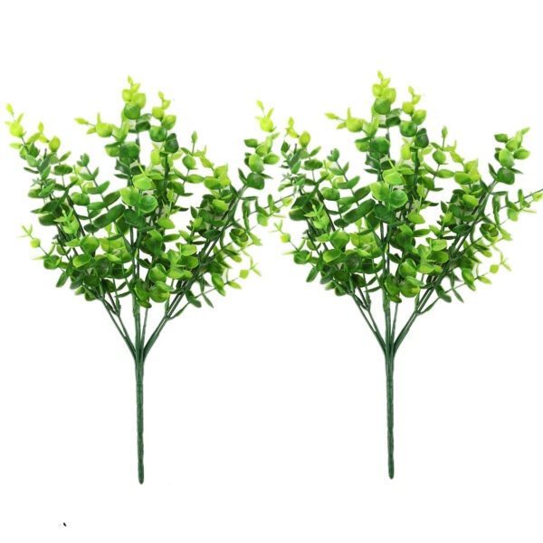 HomeDiscount-2 Pack Fake Plants Faux Artificial Eucalyptus Plants Home Garden Window Office W