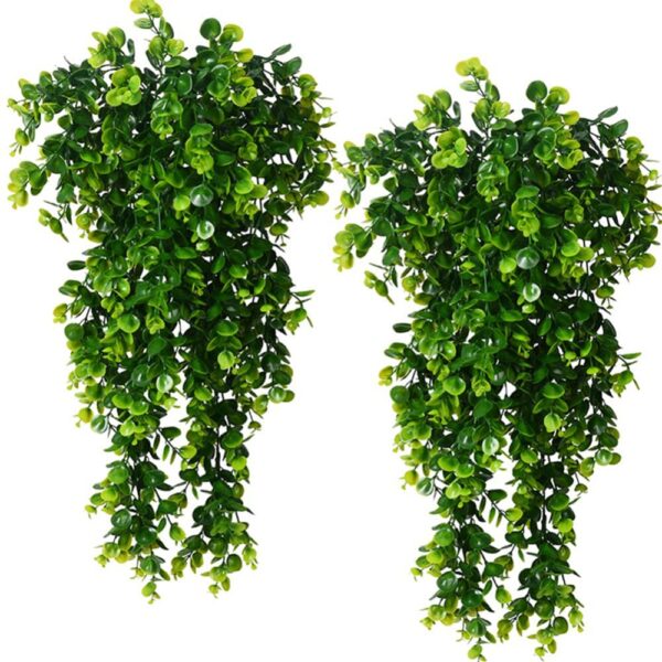 HomeDiscount-2 Pack 76cm Artificial Eucalyptus Plants Fake Plants FauxHome Garden Window Offi