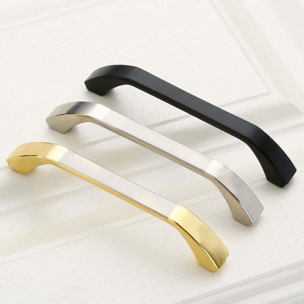 HomeDiscount-Zinc Kitchen Cabinet Handles Bar Drawer Handle Pull black color hole to hole 128