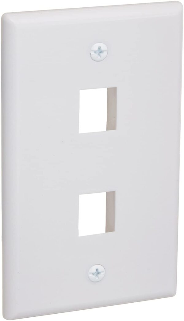 HomeDiscount-2 Port QuickPort outlet Wall Plate face plate  two Gang White