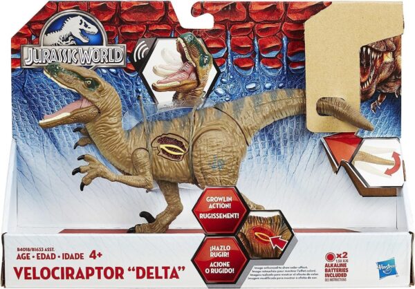 HomeDiscount-Hasbro Jurassic World Growler Velociraptor “Delta” with Lights and Sound 4+