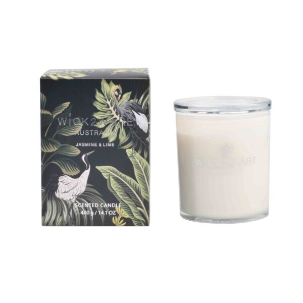 HomeDiscount-Wick2Ware Australia Scented Candle Jasmine and Lime 400g/14.1 OZ