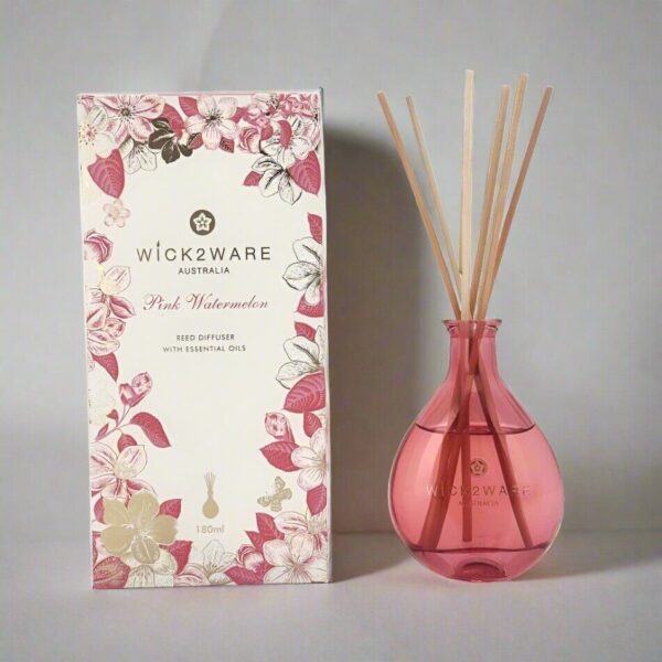 HomeDiscount-Wick2ware Australia 180ml Pink Watermelon Reed Diffuser with Essential Oils