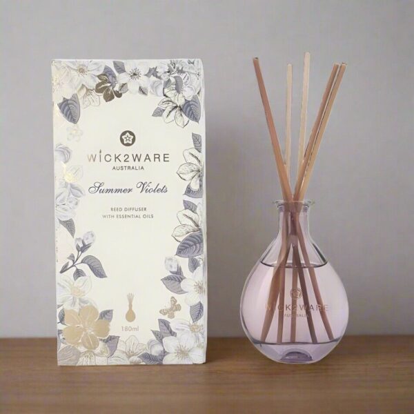 HomeDiscount-Wick2ware Australia 180ml  Violets Reed Diffuser with Essential Oils