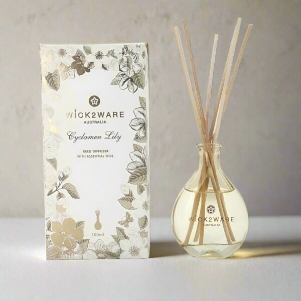 HomeDiscount-Wick2ware Australia 180ml Cyclamen Lily Reed Diffuser with Essential Oils