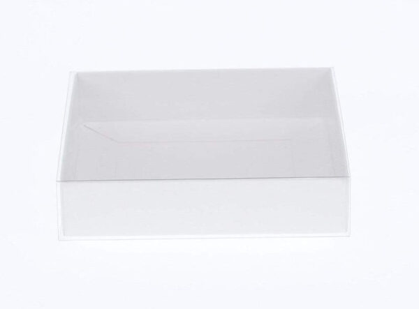 HomeDiscount-10 Pack of White Card Box - Clear Slide On Lid - 30 x 20 x 8cm -  Large Beauty P