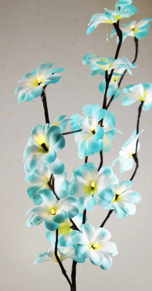 HomeDiscount-1 Set of 50cm H 20 LED Blue Frangipani Tree Branch Stem Fairy Light Wedding Even