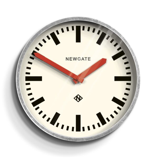 HomeDiscount-Newgate Luggage Wall Clock Galvanised Red Hands