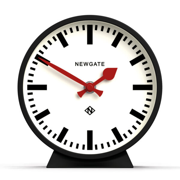 HomeDiscount-Newgate Railway Mantel Clock Cave Black