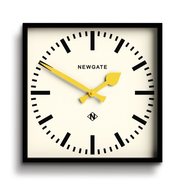 HomeDiscount-Newgate Number Five Wall Clock Black Yellow Hands