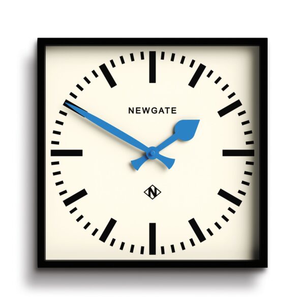 HomeDiscount-Newgate Number Five Wall Clock Black Blue Hands