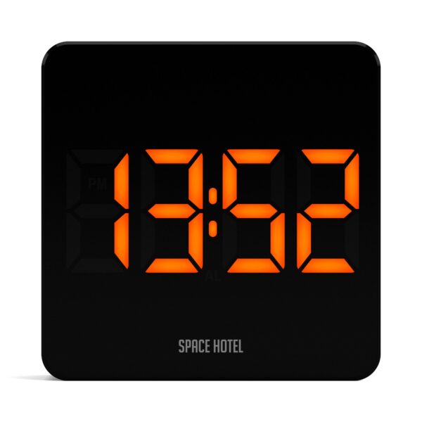 HomeDiscount-Newgate Space Hotel Orbatron Alarm Clock Black Case - Black Lens - Orange Led