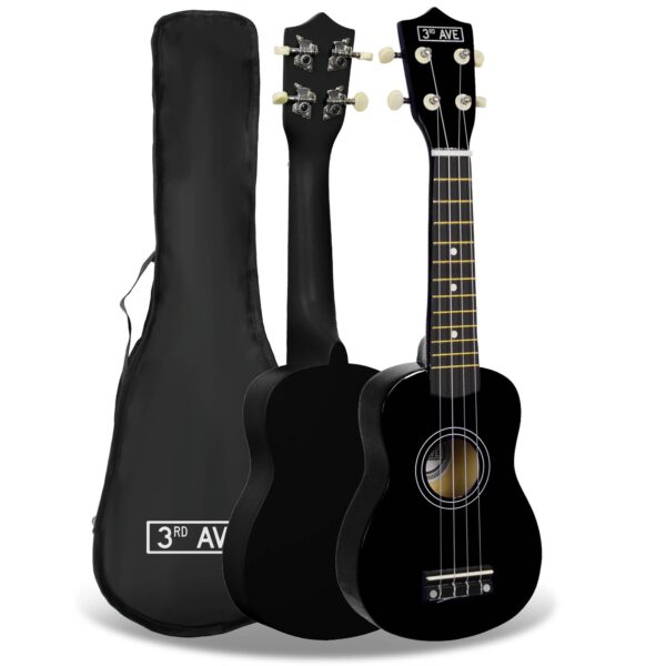 HomeDiscount-3rd Avenue Soprano Ukulele - Black