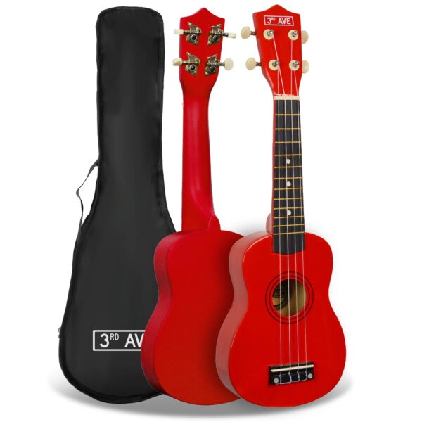 HomeDiscount-3rd Avenue Soprano Ukulele - Red