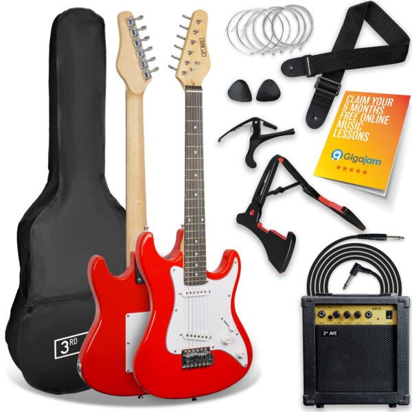 HomeDiscount-3rd Avenue 3/4 Size Electric Guitar - Red