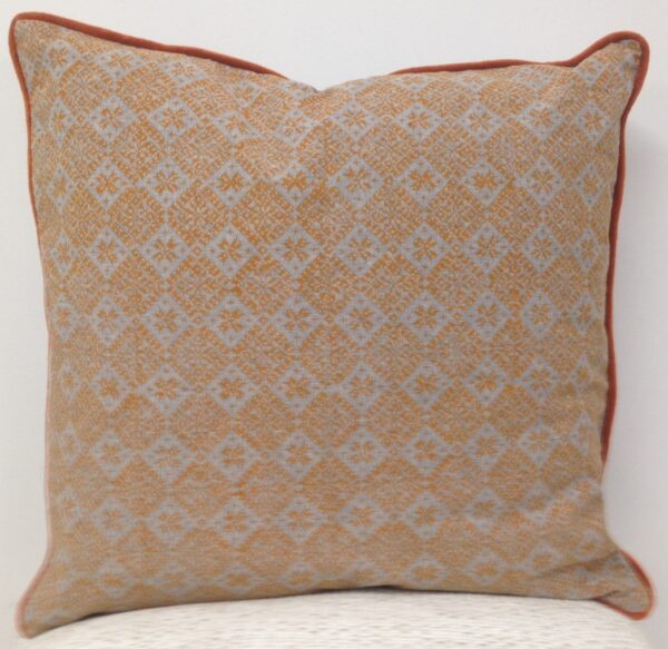 HomeDiscount-Azuk Orange & Grey Cushion Cover