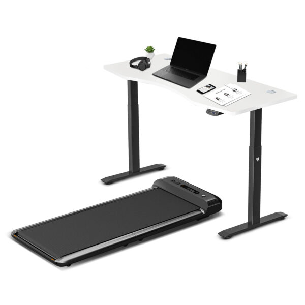 HomeDiscount-Walkingpad M2 Treadmill with Dual Motor Automatic Standing Desk 150cm in White/