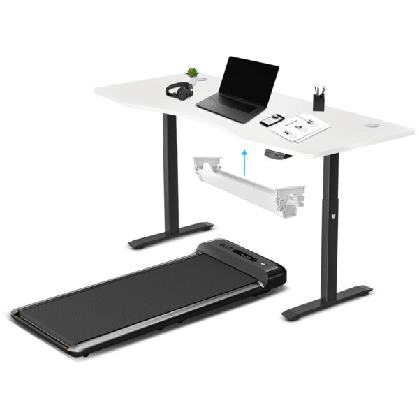 HomeDiscount-WalkingPad M2 Treadmill with ErgoDesk Automatic White Standing Desk 1800mm + Ca