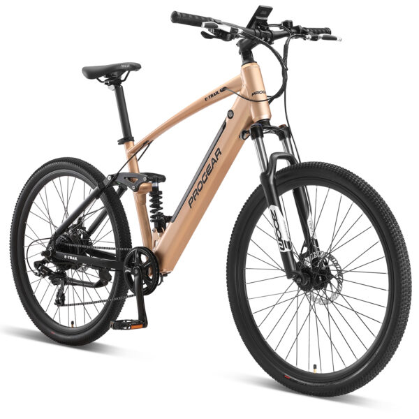 HomeDiscount-Progear Bikes E-Trail Dual Suspension E-Bike 27.5*18" in Sandstorm