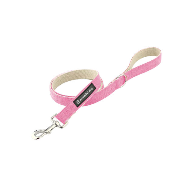 HomeDiscount-Natural Hemp & Cotton Dog Lead Leash (Pink) LARGE