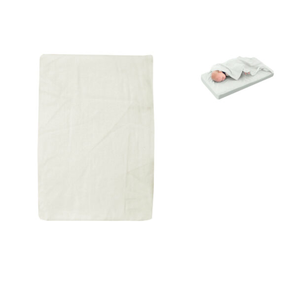 HomeDiscount-Off White Bassinet Fitted Sheet with a Flat Sheet Sewed Attached