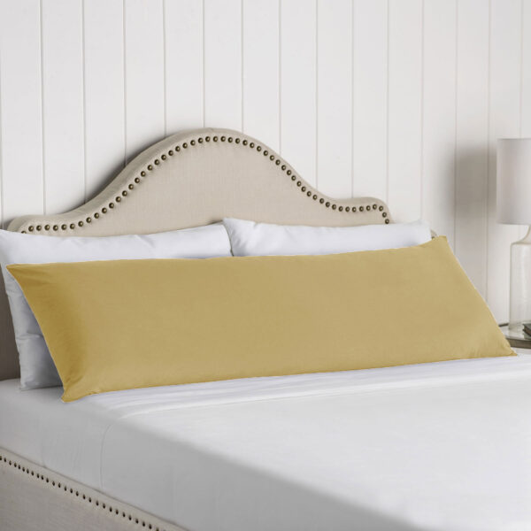 HomeDiscount-Artex 100% Cotton Body Pillowcase Latte