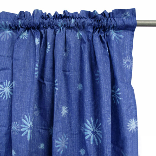 HomeDiscount-Pair of Polyester Cotton Rod Pocket Pacific Daisy Curtains