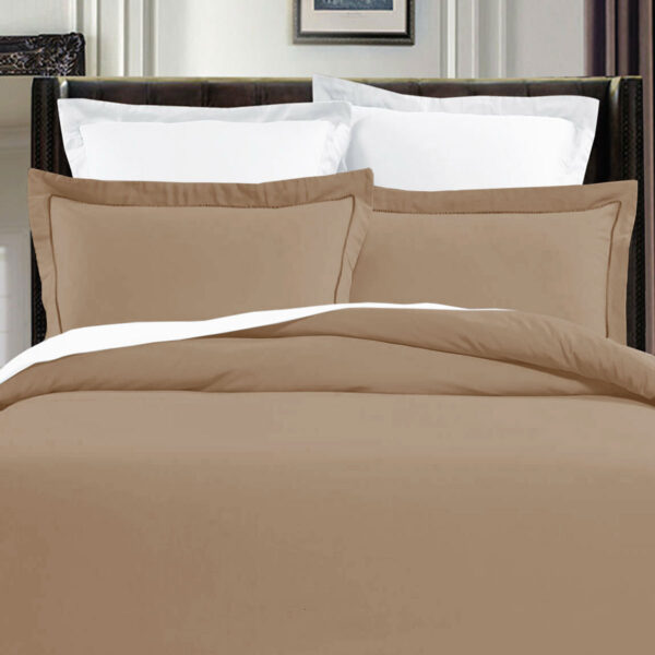 HomeDiscount-Grand Aterlier Pima Cotton Khaki Quilt Cover Set King