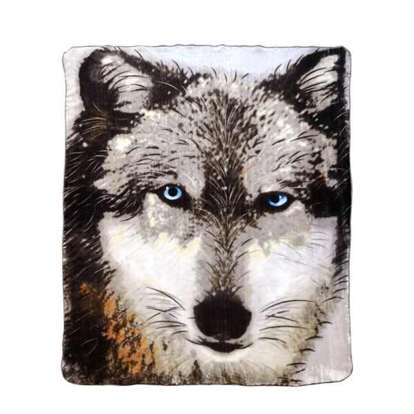 HomeDiscount-J.Elliot Home 350gsm Wolf Photo Mink Blanket