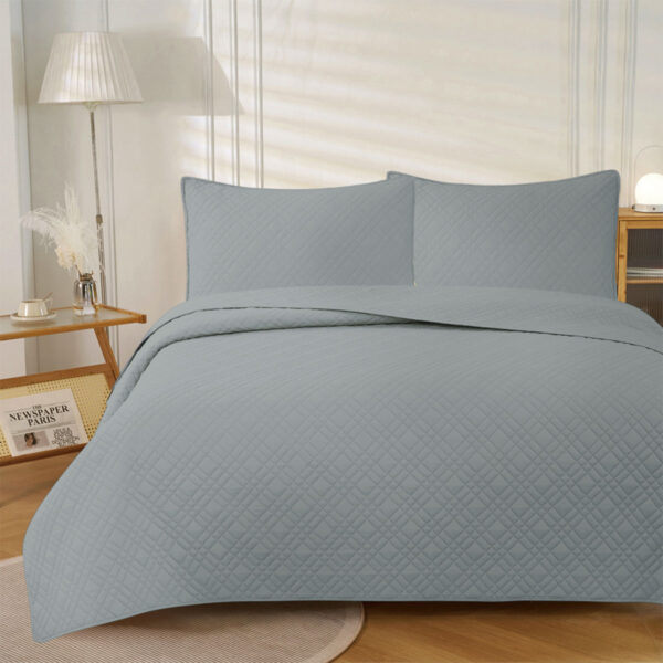 HomeDiscount-Jane Barrington Morris Dark Grey Ultrasonic Embossed Lightly Quilted Reversible