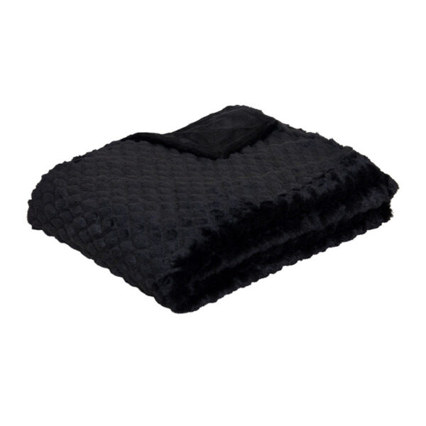 HomeDiscount-J.Elliot Home Azariah Plush Throw Black