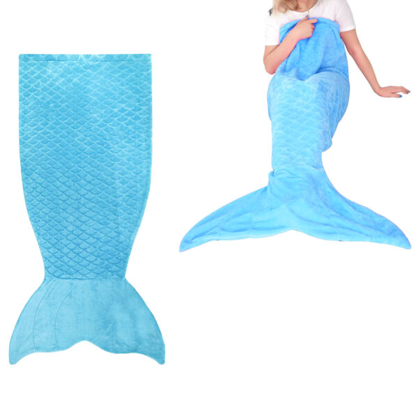 HomeDiscount-Mermaid Tail Blue Soft Blanket Throw