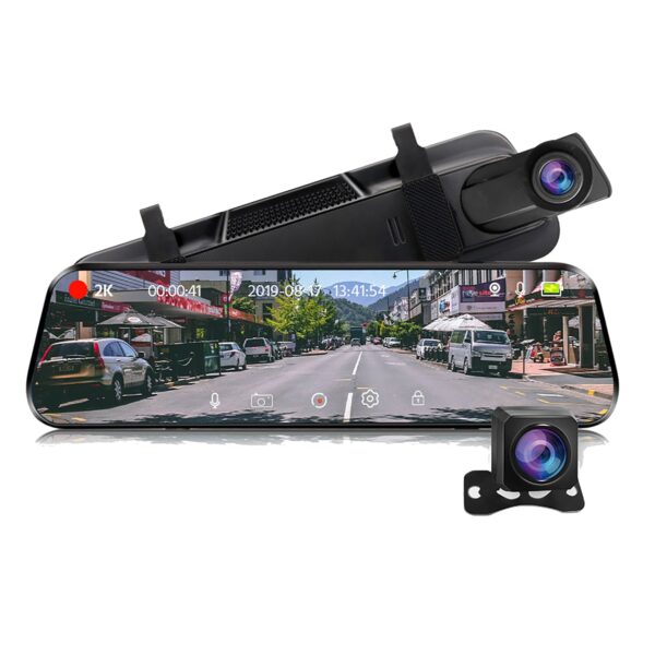 HomeDiscount-Wifi 10" 2K Dash Cam RearView Camera Reversing Recorder Comes with Free 32GB Car