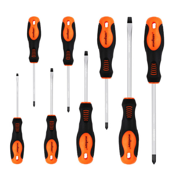 HomeDiscount-HORUSDY 8Pc Magnetic Screwdriver Set Non-slip Handle Phillips Slotted Tool New