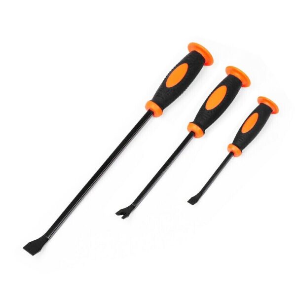 HomeDiscount-3Pc Impact Pry Bar Set Crowbars Nail Puller Go-Through Hammer Head Mechanic New