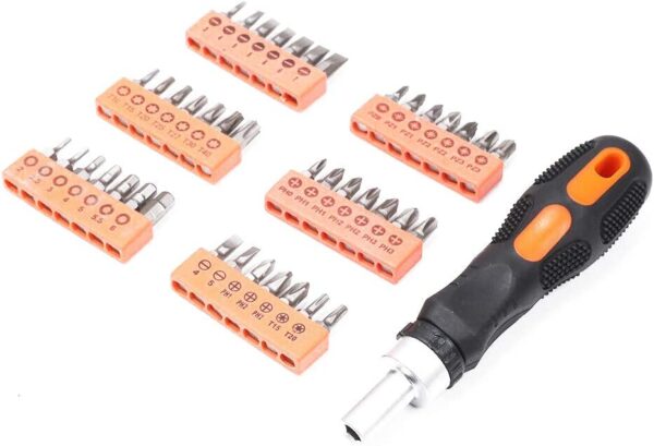 HomeDiscount-58Pc Ratchet Screwdriver Bits Set Nut Driver Setter Hex Torx Key Phillips Slot