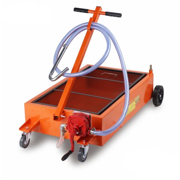 HomeDiscount-HORUSDY 76L Low Profile Waste Oil Drainer Mobile Workshop Pump Vehicle 4WD Truck