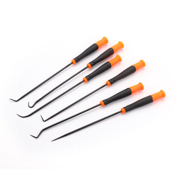 HomeDiscount-6Pc Extra Long Pick and Hook Set O Ring Seal Puller Remover Fuse Wire Scribe