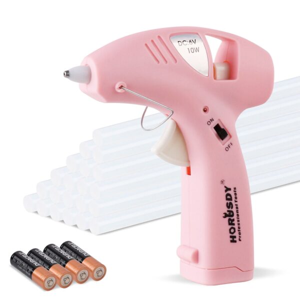 HomeDiscount-Cordless Hot Glue Gun 20 Glue Sticks & Batteries Included Craft DIY Repair Tool