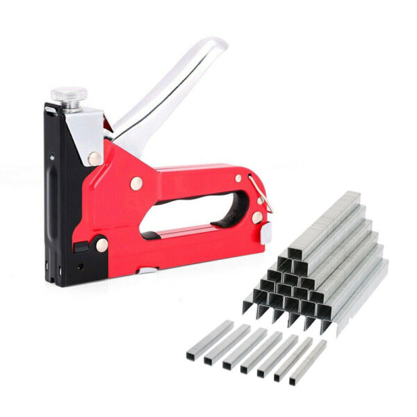 HomeDiscount-Heavy Duty Staple Gun Set 2in1 Stapler 1500Pc Staples Tacker Hand Fastener Tool