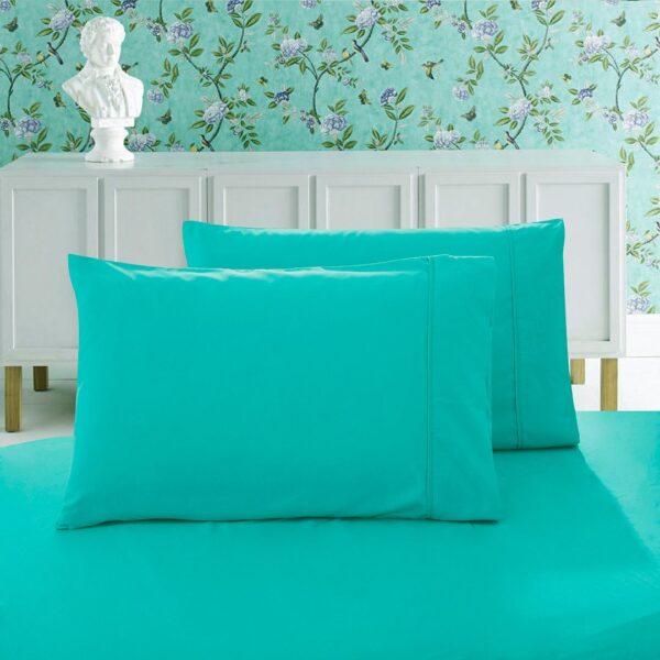 HomeDiscount-1000TC Premium Ultra Soft King size Pillowcases 2-Pack - Teal